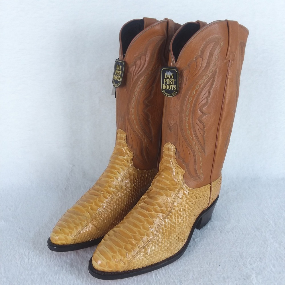 Dan Post Boots Python Leather Cowboy Western Boot… - image 3